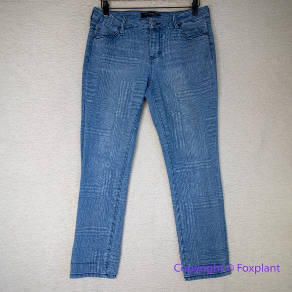 Stitch Fix Liverpool jeans with cute pattern, women size 8 - Picture 1 of 13
